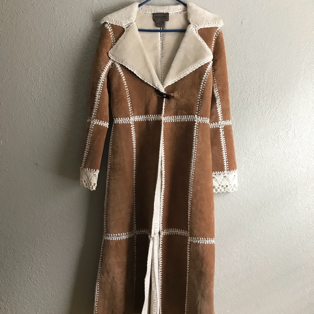 Real Leather Bohemian Trenchcoat Worn Once